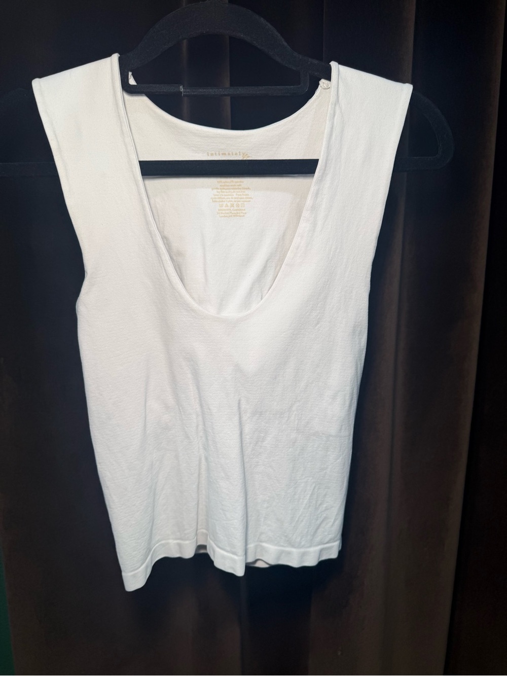 Free People White Scoop-Front Tank